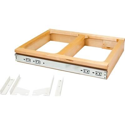 Double White 35 Quart Top-Mount Trashcan Pullout for 21'' Opening by Hardware Resources