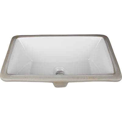 Hardware Resources 16'' L X 9-7/8'' W White Rectangle Undermount Porcelain Bathroom Sink with... by Hardware Resources