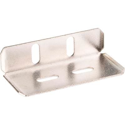 Hardware Resources 2'' X 1'' X 5/8'' Bright Nickel Drawer Front Adjustment Bracket by Hardware Resources