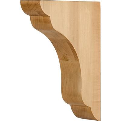 Hardware Resources 1-3/4'' W X 6'' D X 8'' H Hard Maple Scalloped End Corbel