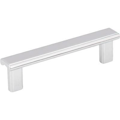 96 mm Center-to-Center Polished Chrome Square Park Cabinet Pull by Hardware Resources