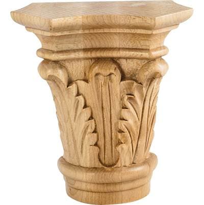 Hardware Resources 4-3/4'' W X 2-1/8'' D X 4-3/8'' H Cherry Acanthus Capital by Hardware Resources