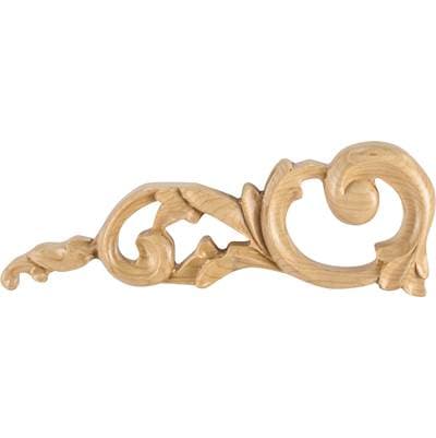 Hardware Resources 10'' W X 3/4'' D X 3-1/2'' H Left Cherry Acanthus Onlay