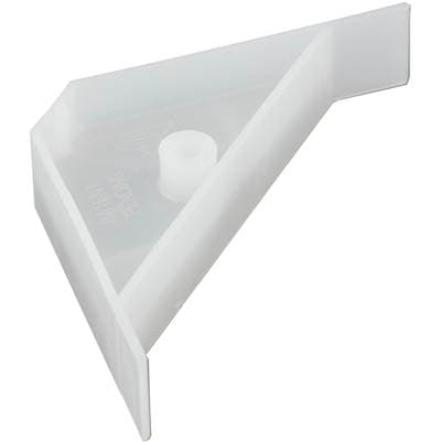 Hardware Resources 2-5/8'' X 2-5/8'' X 5/8'' Plastic Corner Brace - Clear