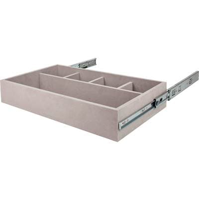 Hardware Resources Grey Felt 5-Compartment Jewelry Organizer Drawer by Hardware Resources