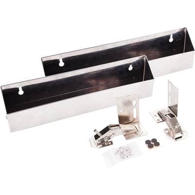 Hardware Resources 11'' Slim Depth Stainless Steel Tip-out Tray Kit for Sink Front