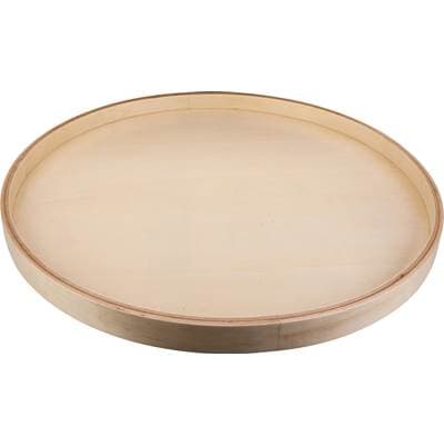 Hardware Resources 18'' Round Banded Wood Lazy Susan Shelf with Swivel - Uv Coated