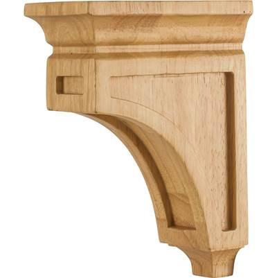 Hardware Resources 3'' W X 6'' D X 8'' H Rubberwood Mission Corbel by Hardware Resources