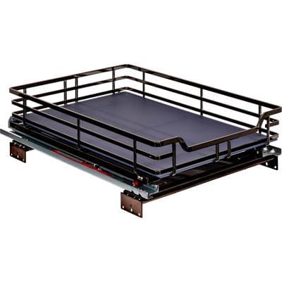Hardware Resources 15'' Black Nickel Storage WITH Style Metal Soft-close Pullout Basket - Black... by Hardware Resources