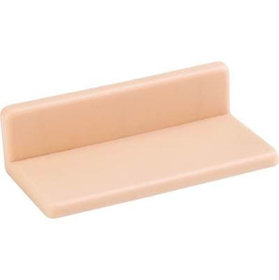 Hardware Resources 2-1/8'' X 1'' X 1/2'' Beige Plastic Cover for Drawer Bracket (9453007) - Almond