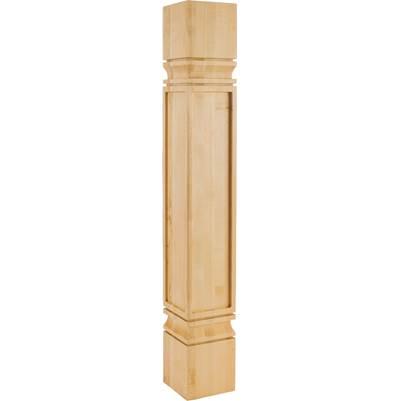 Hardware Resources 5'' W X 5'' D X 35-1/2'' H Hard Maple Square Mission Post by Hardware Resources