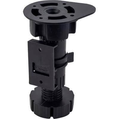 Hardware Resources Black Plastic Adjustable Feet with Toe Kick Bracket 100-170 Mm
