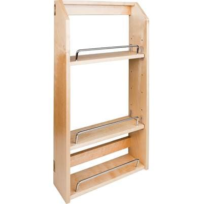 Hardware Resources 12'' Wood Door Mount Spice Rack - Uv Coated by Hardware Resources