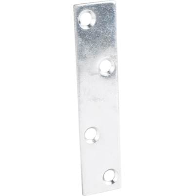 Hardware Resources 4'' X 7/8'' Zinc Plated Steel Mending Plate by Hardware Resources