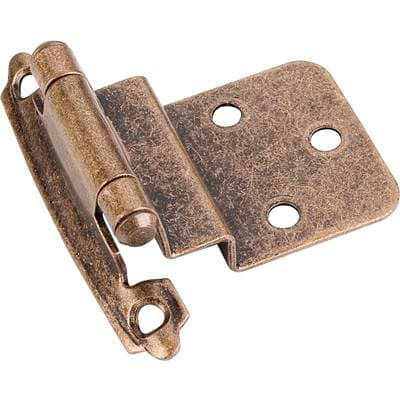Hardware Resources 3/8'' Inset Self-closing - Burnished Brass by Hardware Resources
