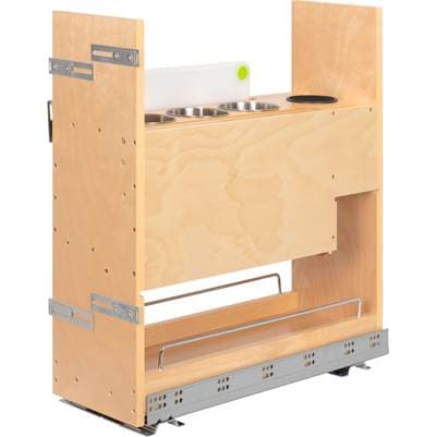 Hardware Resources ''no Wiggle'' 8'' Magnetic Knife Organizer Soft-close Pullout - Uv Coated by Hardware Resources
