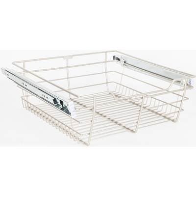 Hardware Resources Satin Nickel Closet Pullout Basket with Slides 14''D X 17''W X 6''H - Satin... by Hardware Resources