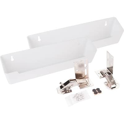 Hardware Resources 11'' Plastic Tip-out Tray Kit for Sink Front - White