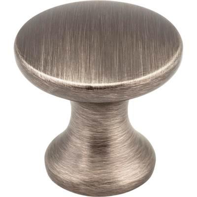 1'' Diameter Brushed Pewter Slade Cabinet Mushroom Knob