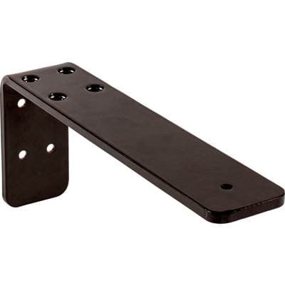 Hardware Resources 10'' W X 2'' D X 4'' H L-shaped Countertop Support - Black by Hardware Resources