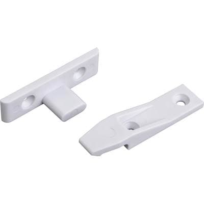 Hardware Resources White Plastic Suspension Fitting Connector for False Fronts by Hardware Resources