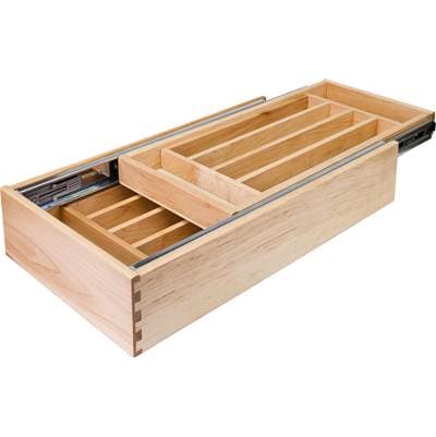 Hardware Resources 15'' Double Cutlery Drawer - Uv Coated by Hardware Resources