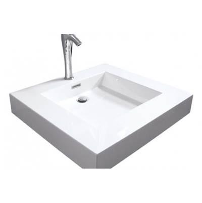 BLOCK 25X18 SOLID SURFACE SINK - WHITE