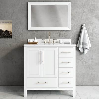 Malibu Vanity Cabnet, 30-in Matte White by Icera