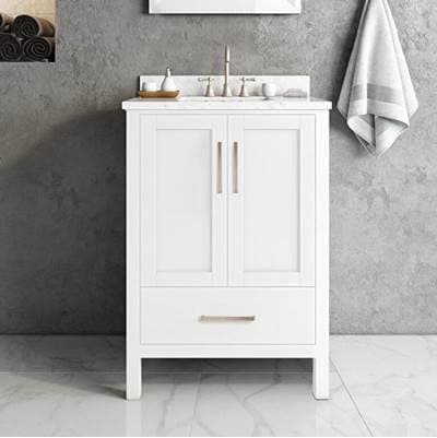 Icera Stone Top 30 X 22 X 1-1/8-in Glacier White Quartz, Small Sink Cutout by Icera