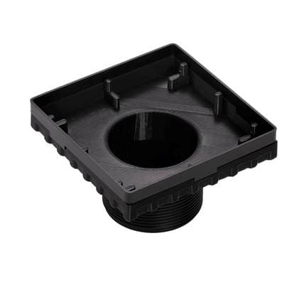 Infinity Drain 4''x4'' 2'' ABS Throat - Matte Black by Infinity Drain