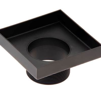 Infinity Drain 4 In. X 4 In. Stainless Steel 2 In. Throat Only for TD 4 Series - Matte Black