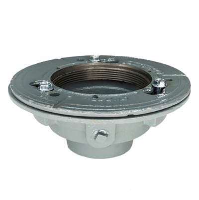 Infinity Drain Infinity Drain Clamp Down Drain Cast Iron 4'' Throat, 3'' No Hub Outlet with Threaded by Infinity Drain