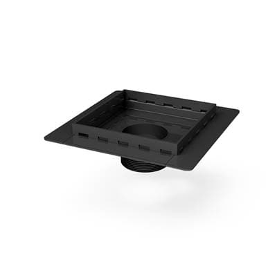 Infinity Drain 5'' X 5'' Stainless Steel 2- Throat Only for TDLF 5 Series in Matte Black - Matte...