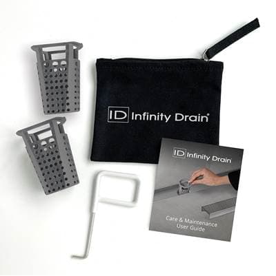 Infinity Drain Hair Maintenance Kit. Includes Maintenance Guide, DKEY Lift-out Key, and (2) HB 32...