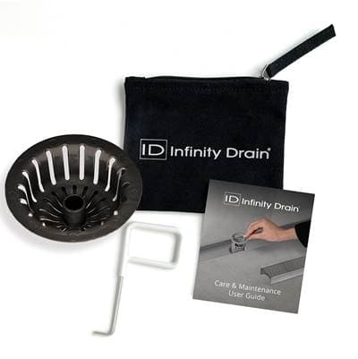 Infinity Drain Hair Maintenance Kit. Includes Maintenance Guide, DKEY Lift-out Key, and HS 4B...
