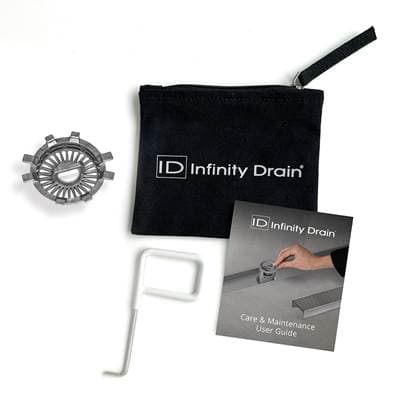 Infinity Drain Hair Maintenance Kit. Includes Maintenance Guide, DKEY Lift-out Key, and HS 2 Hair...