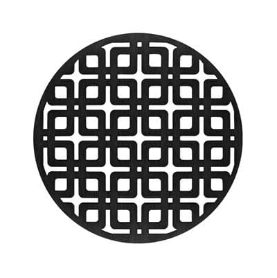Infinity Drain 5'' Round Link Pattern Decorative Plate for RK 5, RKD 5, RKDB 5 - Matte Black