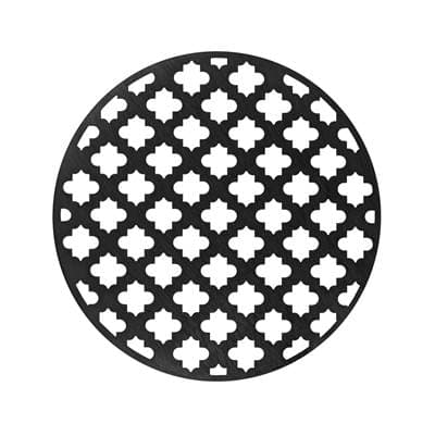Infinity Drain 5'' Round Moor Pattern Decorative Plate for RM 5, RMD 5, RMDB 5 - Matte Black by Infinity Drain