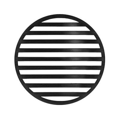 Infinity Drain 5'' Round Lines Pattern Decorative Plate for RN 5, RND 5, RNDB 5 - Matte Black by Infinity Drain