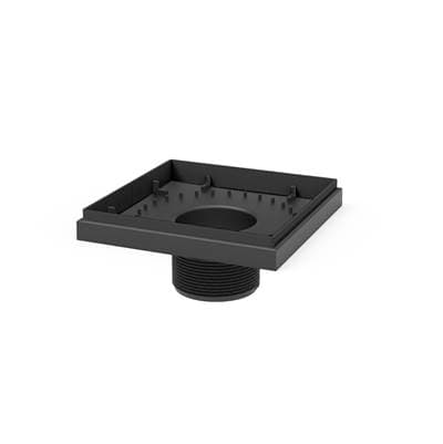 Infinity Drain 5''x5'' 2'' ABS Throat - Matte Black by Infinity Drain