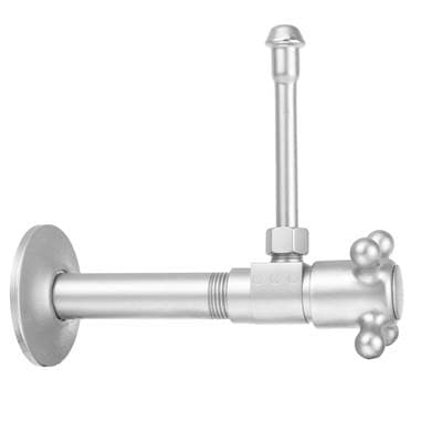 Jaclo Quarter Turn Ceramic Disc Angle Pattern 1/2'' IPS x 3/8'' O.D. Faucet Supply Kit with Cross...