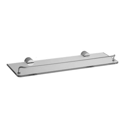 Jaclo Contempo II Glass Shelf with Wire Rail - Antique Brass