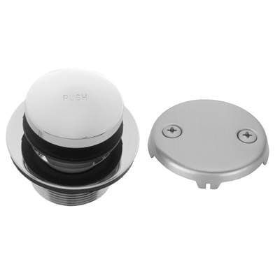 Jaclo Toe Control Tub Drain Strainer with Faceplate (Two Hole) - Almond by Jaclo