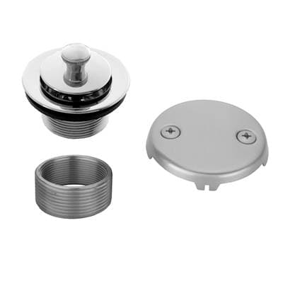 Jaclo Lift and Turn Tub Drain Strainer with Faceplate (Two Hole) - Almond by Jaclo