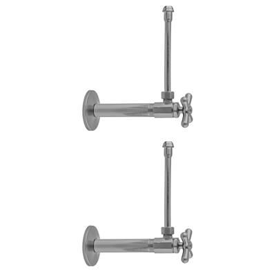 Jaclo Multi Turn Angle Pattern 1/2'' IPS X 3/8'' O.D. Faucet Supply Kit with Cross Handle, 20''...