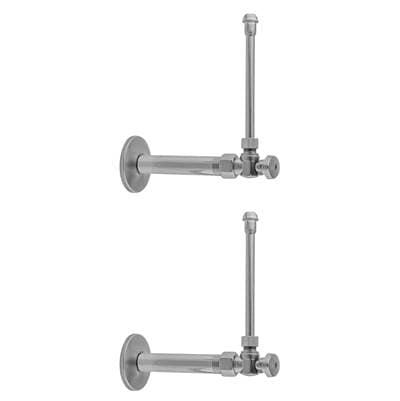 Jaclo Quarter Turn Angle Pattern 3/8'' IPS x 3/8'' O.D. Faucet Supply Kit with Oval Handle, 20'' ...