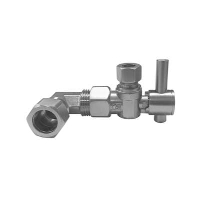 Jaclo Quarter Turn Angle Pattern 1/2'' IPS X 3/8'' O.D. Supply Valve with Contempo Lever Handle...