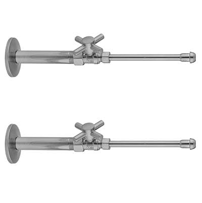 Jaclo Quarter Turn Straight Pattern 1/2'' IPS x 3/8'' O.D. Faucet Supply Kit with Contempo Cross ... by Jaclo