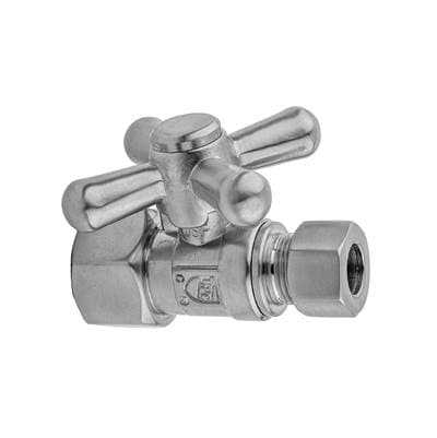 Jaclo Quarter Turn Straight Pattern 1/2'' IPS x 1/2'' O.D. Supply Valve with Standard Cross Handl...
