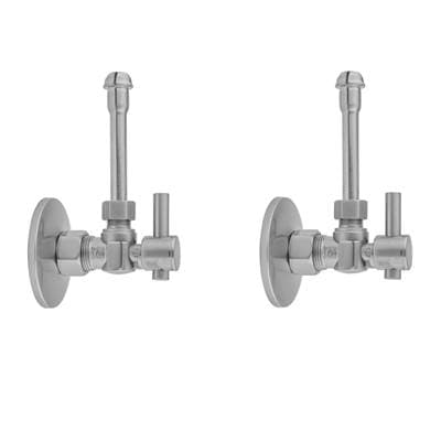 Jaclo Quarter Turn Angle Pattern 5/8'' O.D. Compression (Fits 1/2'' Copper) x 3/8'' O.D. Faucet S...